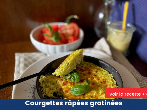Courgettes râpées gratinées